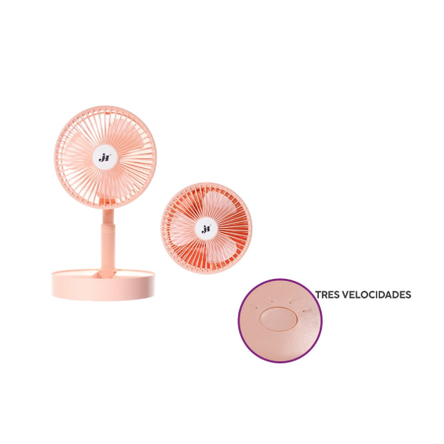 VENTILADOR PLEGABLE ROSADO