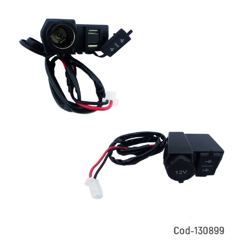 Cargador Para Moto, 2USB Mas Encendedor 12V.