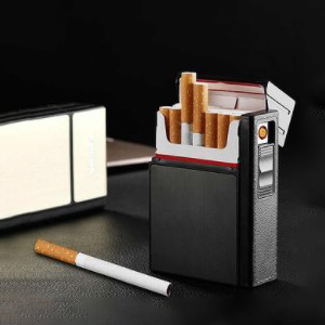 Estuche para cigarros con encendedor