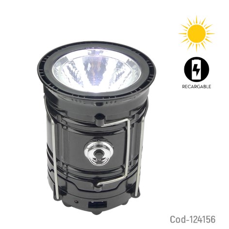 Farol Solar 3 En 1, 1+6 LED Plegable Recargable