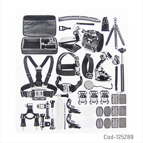 Kit De Accesorios Para Camara Gopro, X 40 Piezas. En Estuche.