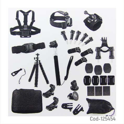 Kit De Accesorios Para Camara Gopro Ciclista X 30 Piezas. En Estuche.