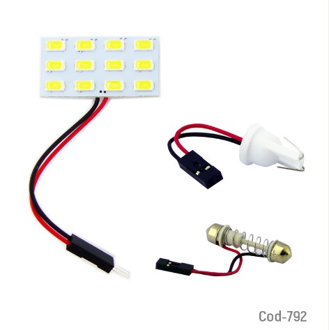 Luz Tipo Fusible 12 LED 5630 Blanco, Con Accesorios. Dezzer.