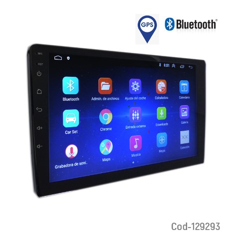 Radio Para Auto, Pantalla 10.1” Touch, Android, Bluetooth, USB, GPS. En Caja.