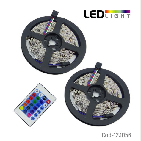 Rollo LED 5050 RGB 10 Metros, Con Transformador, Uso Interior. En Caja