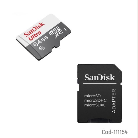 Tarjeta Micro sd 64GB Clase 10, Sandisk